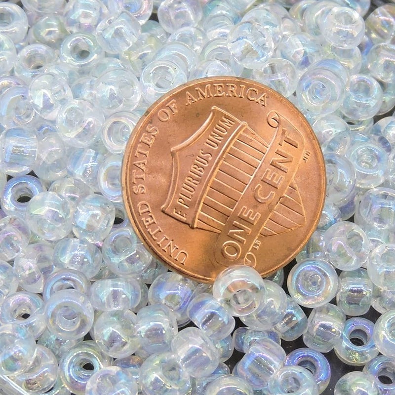 Miyuki Round Seed Bead Size 6/0 20g-tube Crystal Ab (Rainbow) - Image 4